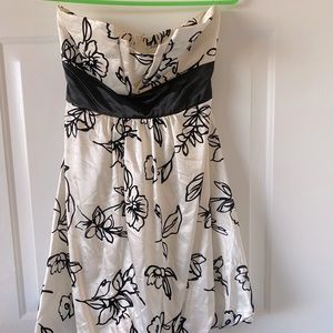 Trixxi, black and white floral dress.